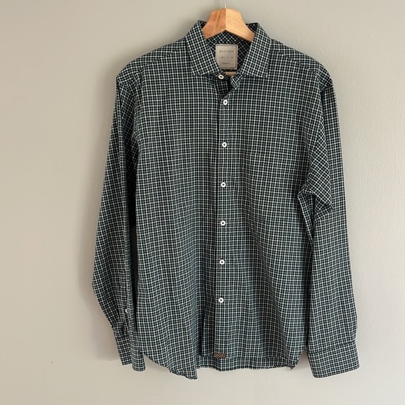 Billy Reid Gingham Style Plaid Cotton Button Down Shirt Medium - Picture 2 of 10
